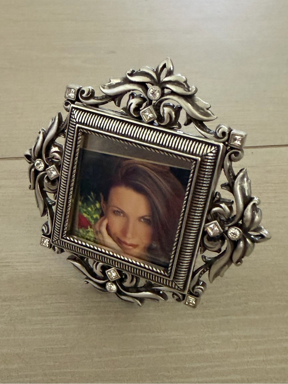 Brighton Silver-Tone Ornate Floral Photo Frame